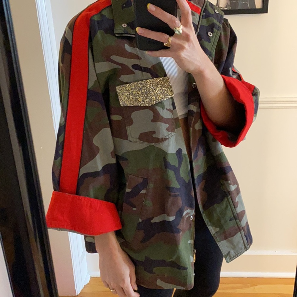 Zara camo oversized coat